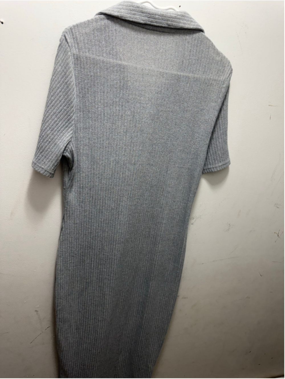 Women's SHEIN CURVE Gray Ribbed Polo Midi Dress 2XL - Picture 4 of 4